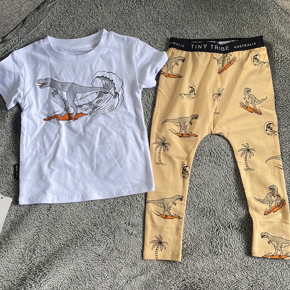 Tiny Tribe Dinosaur Outfit - Size 24 Months - NWT